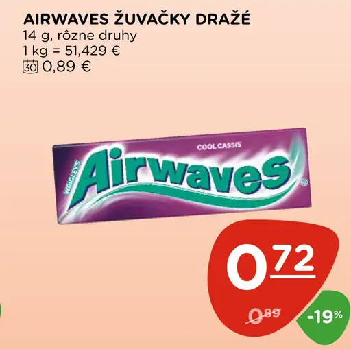 Airwaves Žuvačky Dražé