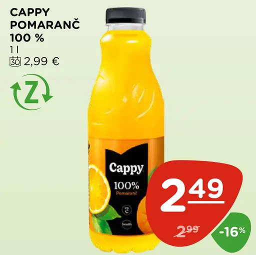 Cappy Pomaranč 100 %