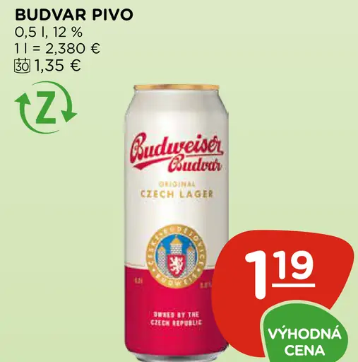 Budvar Tmavý ležiak pivo