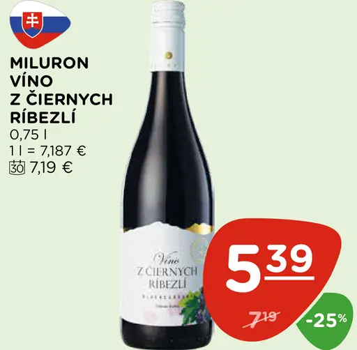 Miluron Víno z čiernych ríbezlí