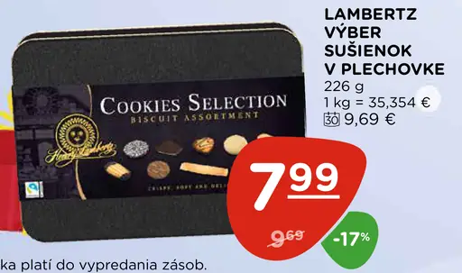 Lamberz Výber Sušienok v plechovke