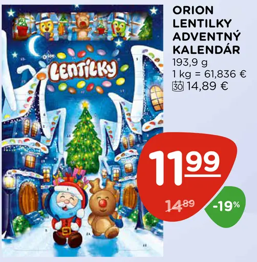 ORION LENTILKY Adventný kalendár