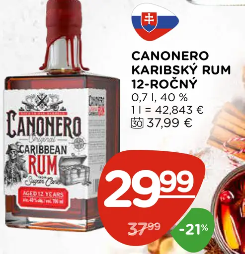 Canonero Karibský Rum 12-ročný