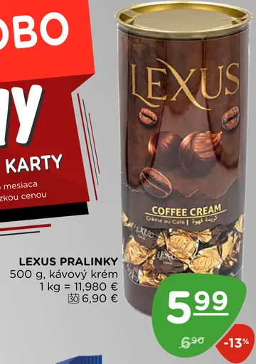 Lexus Pralinky Coffee Cream