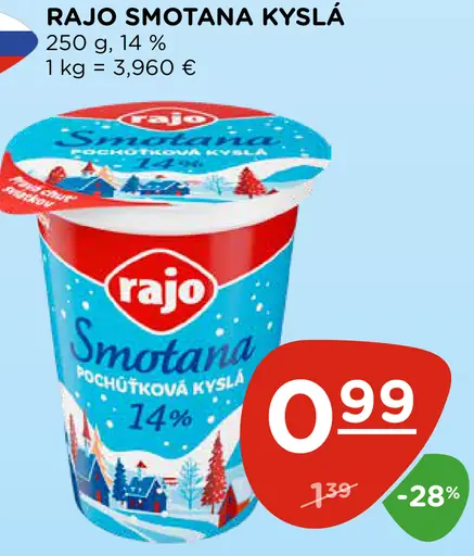 Rajo Smotana kyslá 148