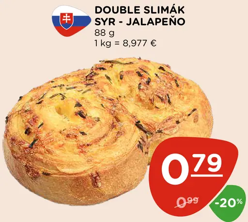 Double slimák syr jalapeno