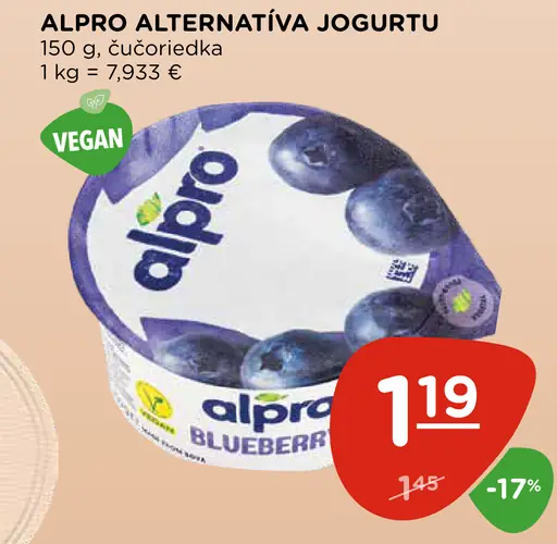 Alpro Alternatíva Jogurtu Blueberry