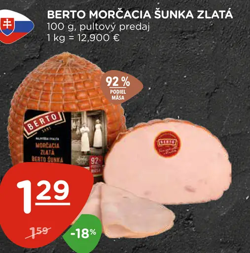 Berto morčacia šunka zlatá