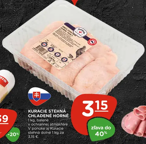 Kuracie stehná chladené horné