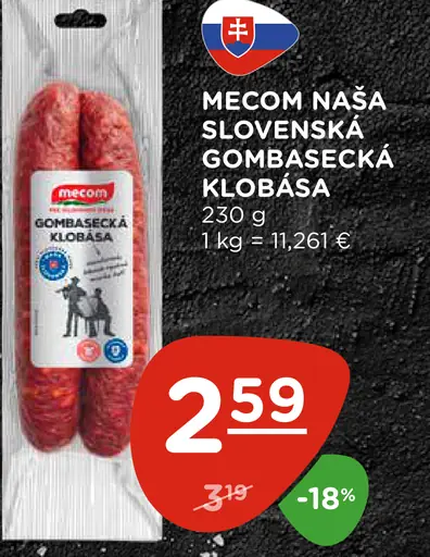 Mecom Naša slovenská gombasecká klobása