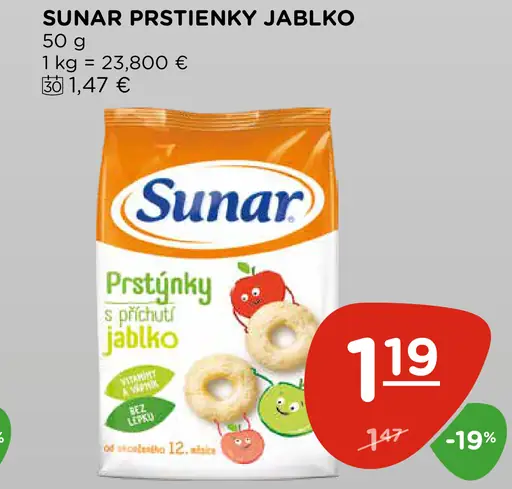 Sunar Prstienky Jablko