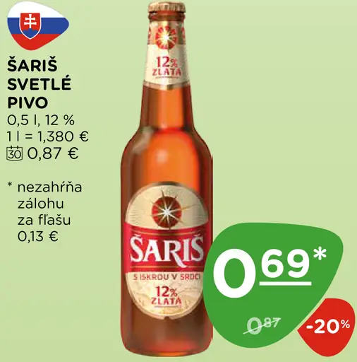 Šariš Svetlé Pivo