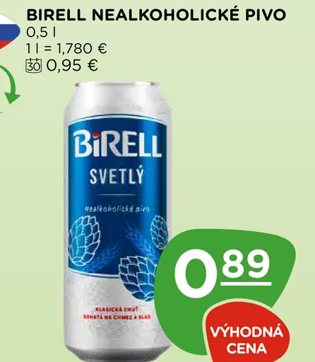 Birell Nealkoholické plechovka