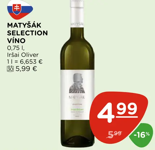 Matyšák Selection Vino Iršai Oliver