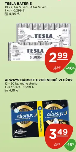 Tesla Batérie AAA Silver+