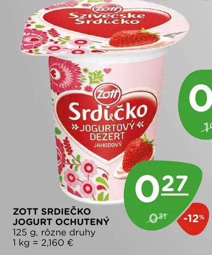 Zott Srdiečko Jogurt ochutený