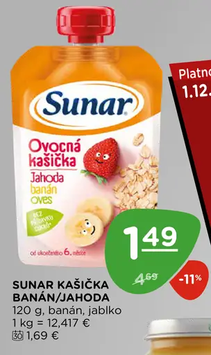 Sunar kašička banán/jahoda