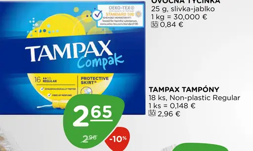 Tampax tampóny