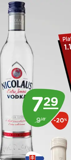 Nicolaus Vodka Exstra jemná
