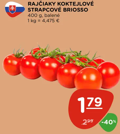 Rajčiaky koktejlové strapcové Brioso