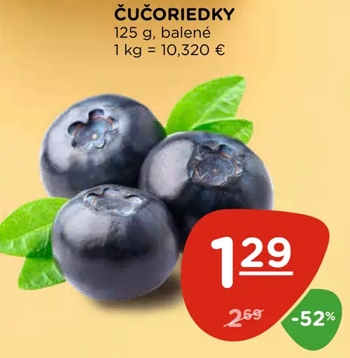 Čučoriedky balené