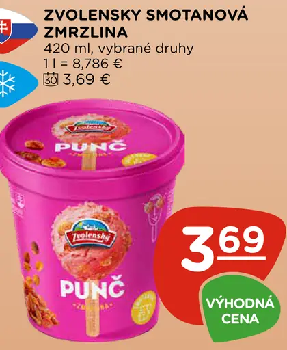 Zvolenský smotanová zmrzlina