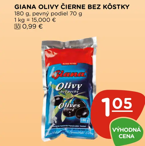 Giana Olivy Čierne Bez Kôstky