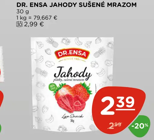 Dr. Ensa jahody sušené mrazom