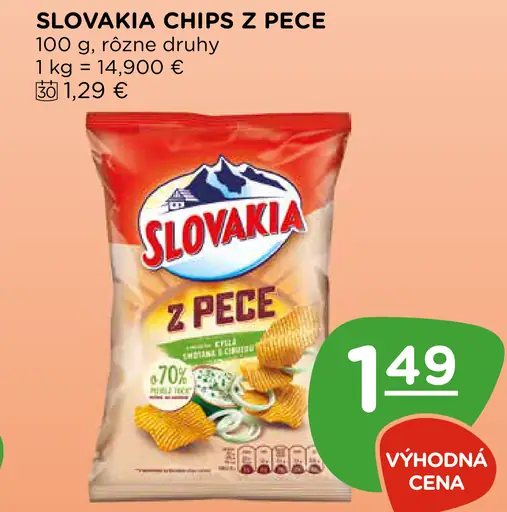 Slovakia Chips S príchuťou smotana a cibuľa