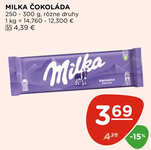 Milka Mliečna čokoláda