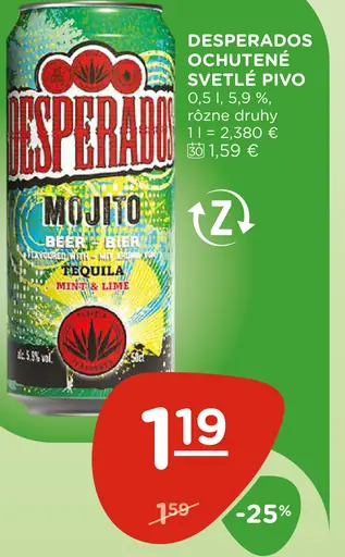 Desperados Ochutené svetlé pivo