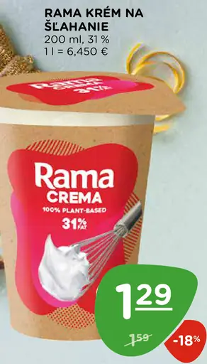 Rama krém na šľahanie
