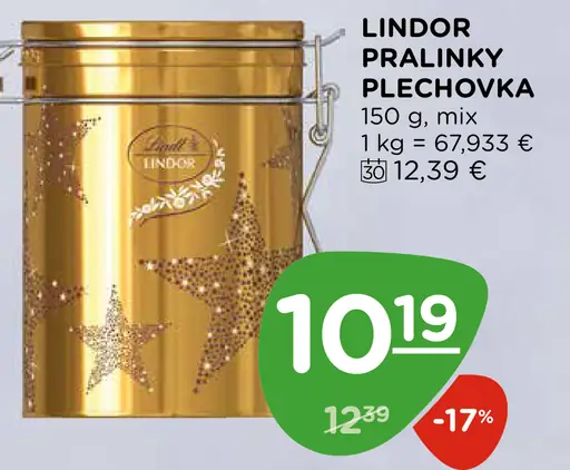 Lindor Pralinky plechovka