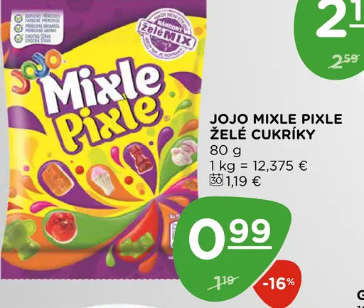 Jojo Mixle Pixle želé cukríky