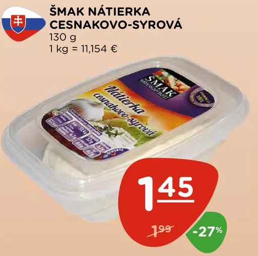ŠMAK Nátierka cesnakovo-syrová