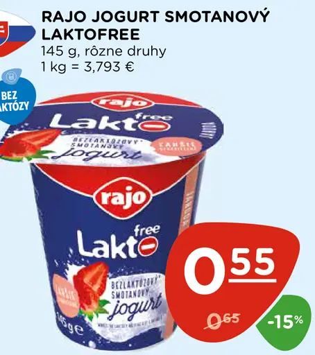 Rajo Smotanový jogurt laktofree