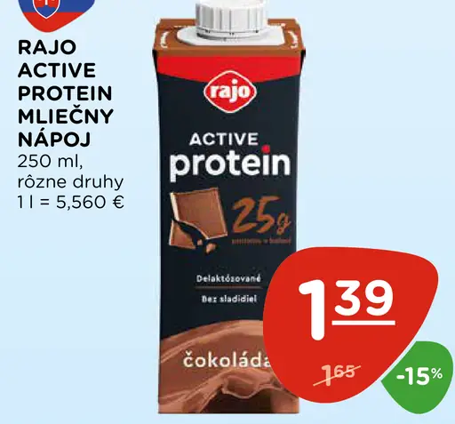 Rajo Active Protein Mliečny Nápoj Čokoláda