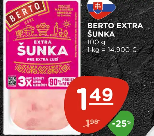 Berto šunka extra