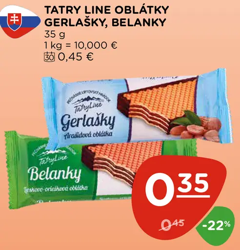 Tatry line oblátky Gerláchy, Belanky