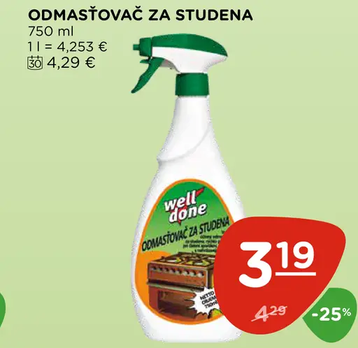 Odmastovač za studena