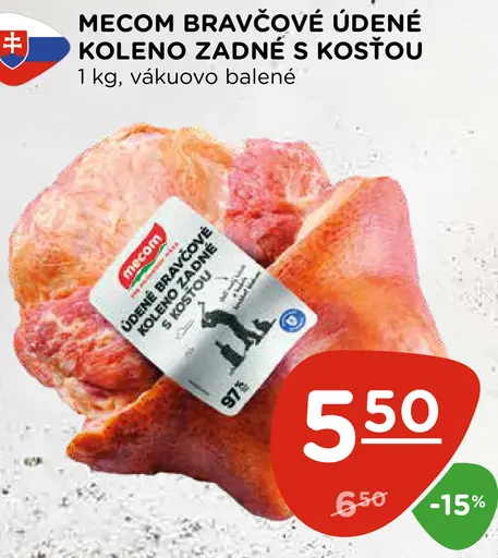 Mecom bravčové údené koleno zadné s kosťou