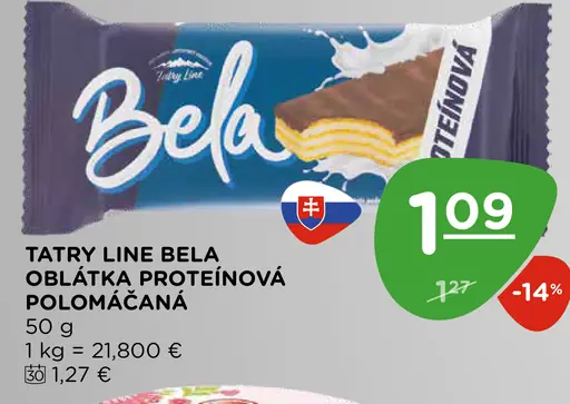 Tatry Line Bela Oblátka proteínová polomáčaná
