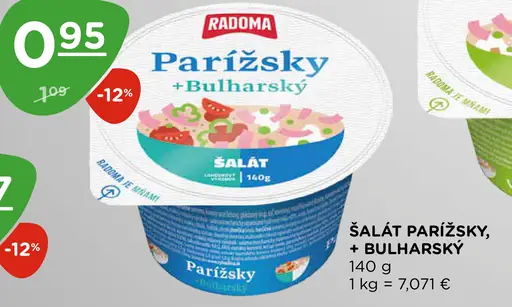 Radoma Parížsky + Bulharský šalát