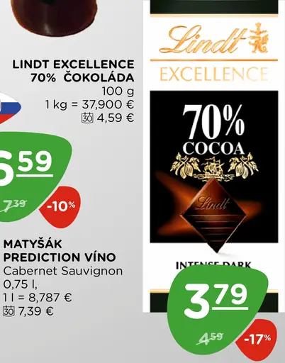 Lindt Excellence 70% Čokoláda