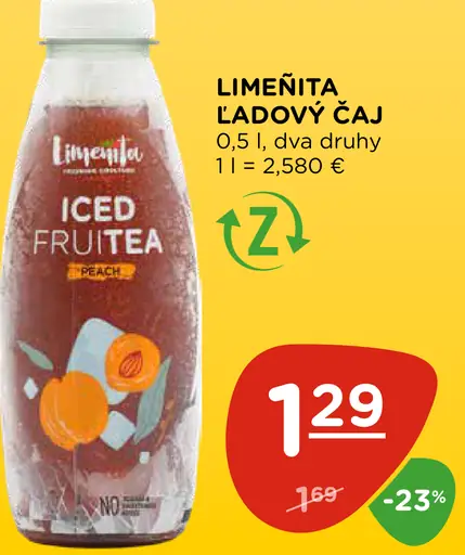 Limeñita ľadový čaj