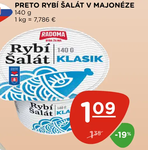 Rybí šalát v majonéze