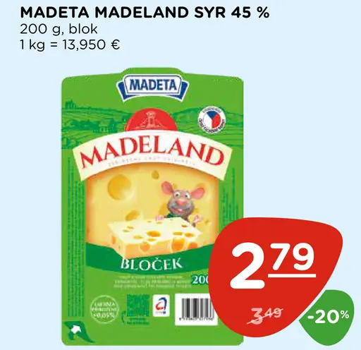 Madeta Madeland syr 45 %