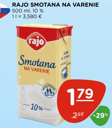 Rajo Smotana na varenie