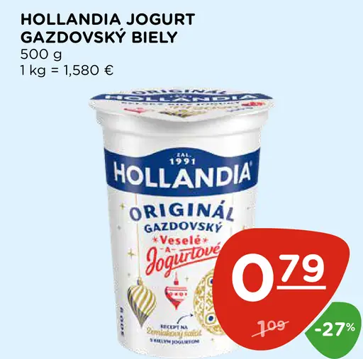 Hollandia Gazdovský biely jogurt