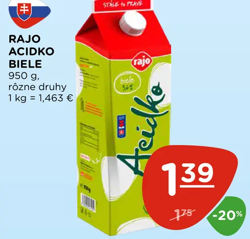 Rajo Ačidko biele